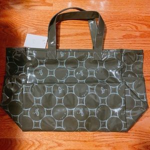 Agnes b voyage Tote Bag logo grey